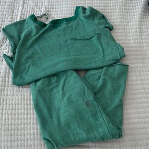 Free people movement green Lounge Set L